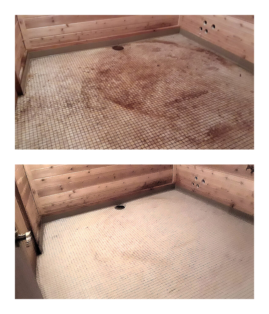 This Minneapolis Tile Cleaning Project was a major difference, Before (above) and After (below)!